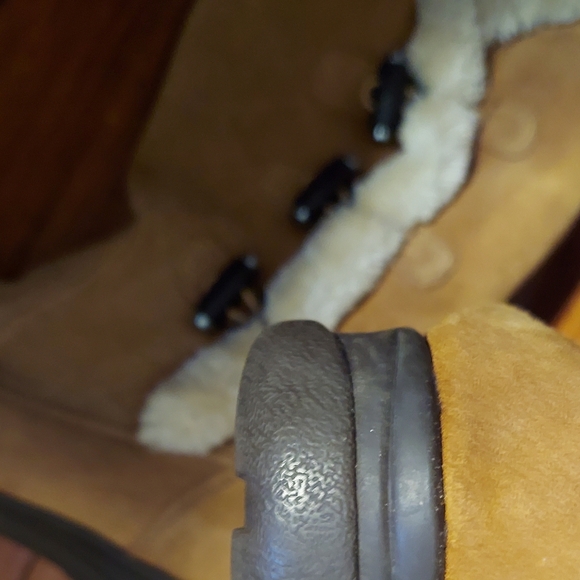 Bass "Grove" Women's Shearling style Suede Boots-8M-Chestnut - Picture 8 of 10